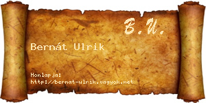 Bernát Ulrik névjegykártya